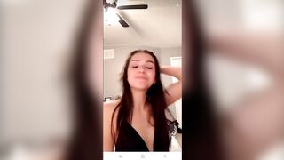 Live TikTok Flashing: Dress slip #1