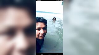 Live TikTok Flashing: Slip at the lake #4