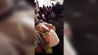 Flashing at Mardi Gras: Perky Tits Flash #2