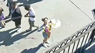 Flashing at Mardi Gras: sexy and confident woman flashes boobs during mardi gras on earthcam #4