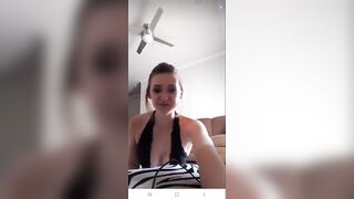 Live TikTok Flashing: Quick view up her dress on live #1