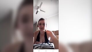 Live TikTok Flashing: Quick view up her dress on live #4