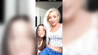 Live TikTok Flashing: Her friend kinda at end #3