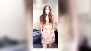 Live TikTok Flashing: Downblouse creates quick nipslip #3