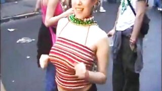 Flashing at Mardi Gras: One of my fav mardi girls. #2