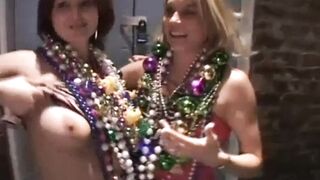 Flashing at Mardi Gras: Flashing & playing. #4