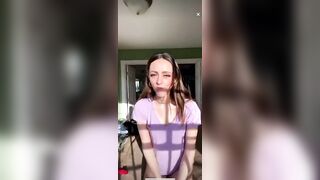 Live TikTok Flashing: Topless in mirror #3