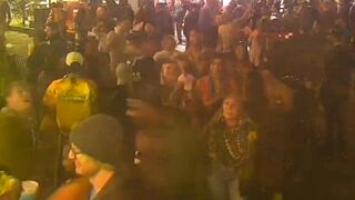 Flashing at Mardi Gras: multiple women flashing boobs at mardi gras 2022 on earth cam #1