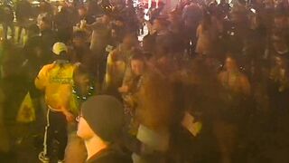 Flashing at Mardi Gras: multiple women flashing boobs at mardi gras 2022 on earth cam #2