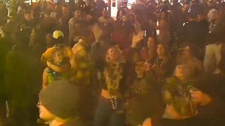 Flashing at Mardi Gras: multiple women flashing boobs at mardi gras 2022 on earth cam #3