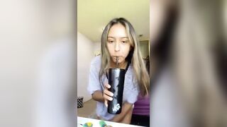 Live TikTok Flashing: Pussy slip then puts panties on. #2