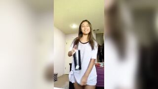 Live TikTok Flashing: Pussy slip then puts panties on. #3