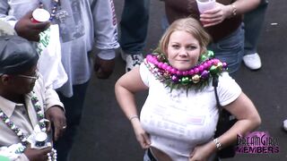 Flashing at Mardi Gras: Blonde & Big #1