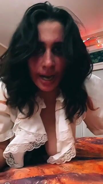 Literally have her tits out