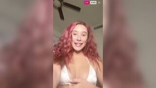 Live Slips: Got banned on tiktok so she went ig live♥️♥️ #3