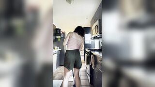 Girls Getting Pantsed: Pantsed while sweeping! Is nowhere safe? #2