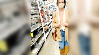 Flashing Girls: Flashing at the store #3