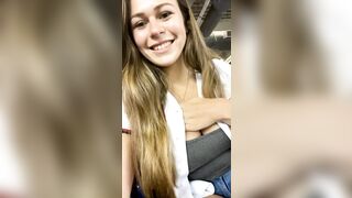 Flashing Girls: Another flash at the ballgame♥️♥️ #1