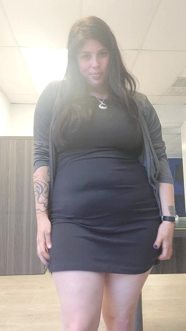 Doing a titty drop in the office