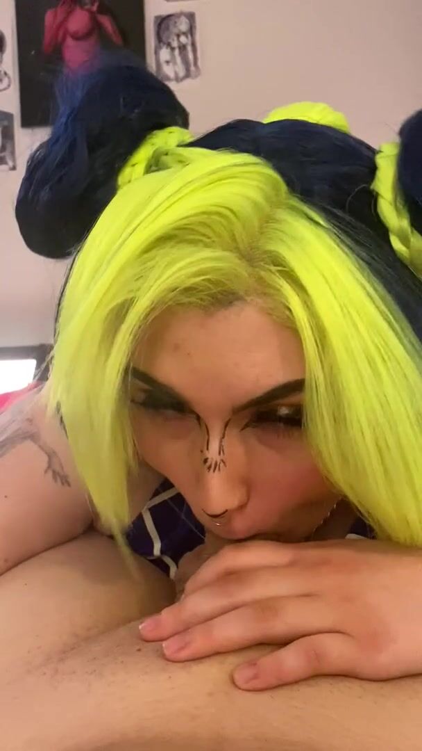 POV Jolyne Kujo gives you a blowjob