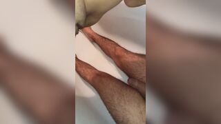 Pissing on his cock! #1