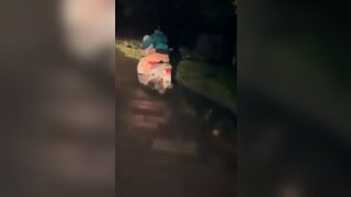 Crazy scooter-riding jiggle #1